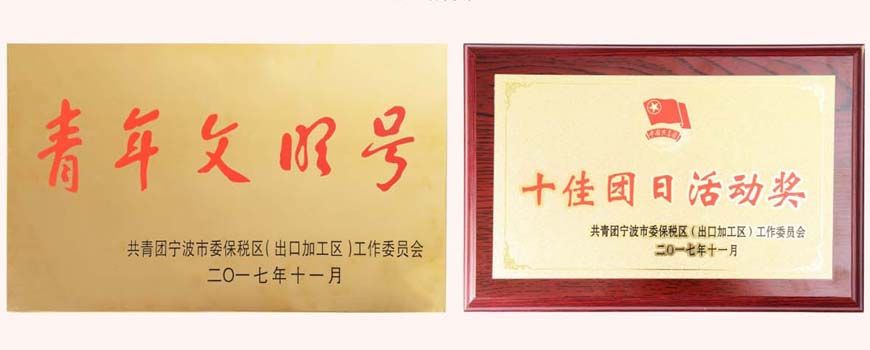 寧波萌恒工貿有限公司榮獲“青年文明號”、“十佳團日”稱號